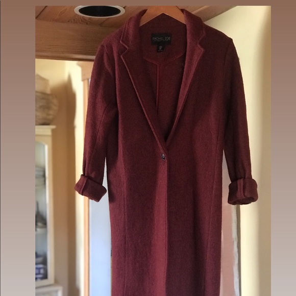 Rachel Zoe rust orange wool blend coat - Picture 9 of 16